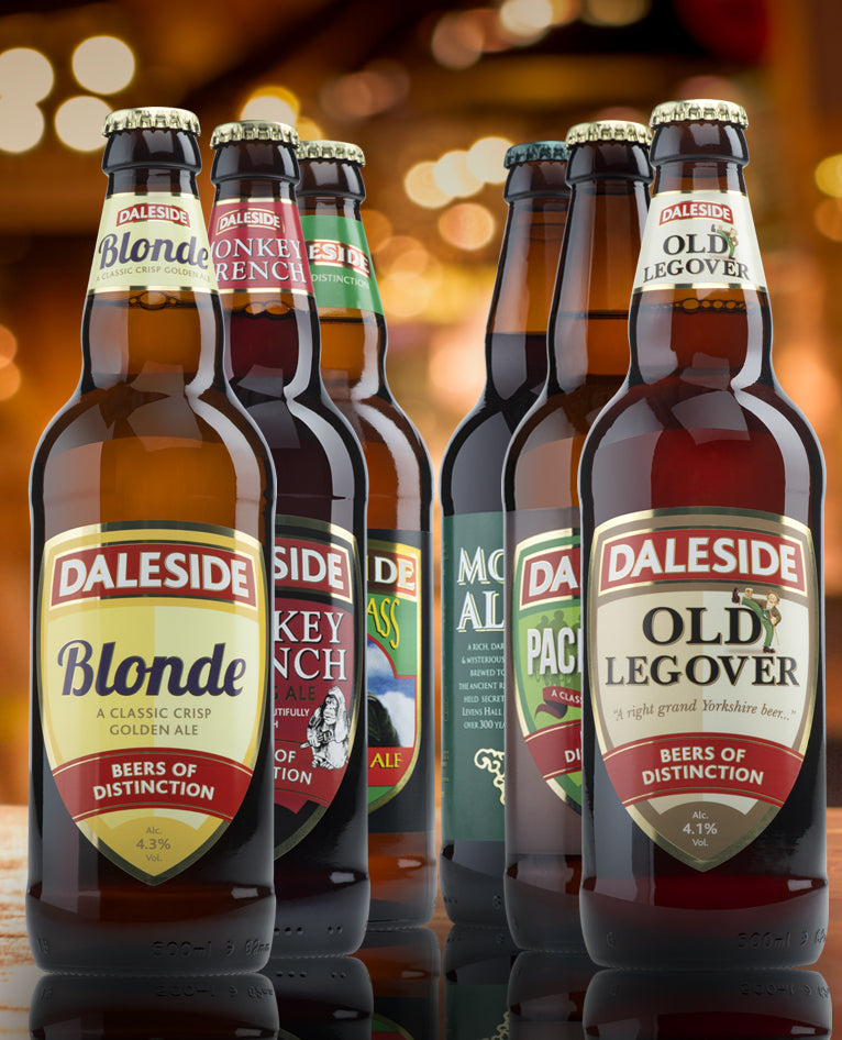 Mixed Case 12x500ml (2 x 500ml each Pacesetter 3.9%, Old Legover 4.1%, Blonde 4.3%, Greengrass 4.5%, Monkey Wrench 5.3% & Morocco Ale 5.5% )